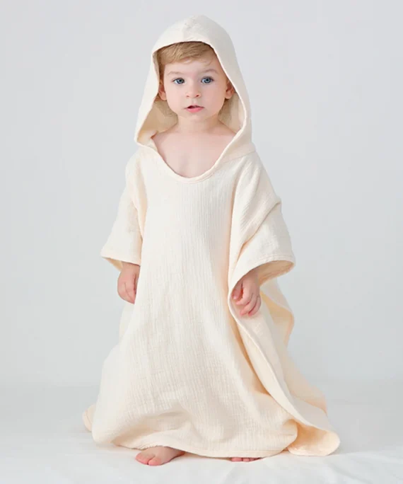 Kids Hooded Bath Towel Cape - Super Soft, Absorbent Cotton Bathrobe for Infants and Toddlers 1-5years