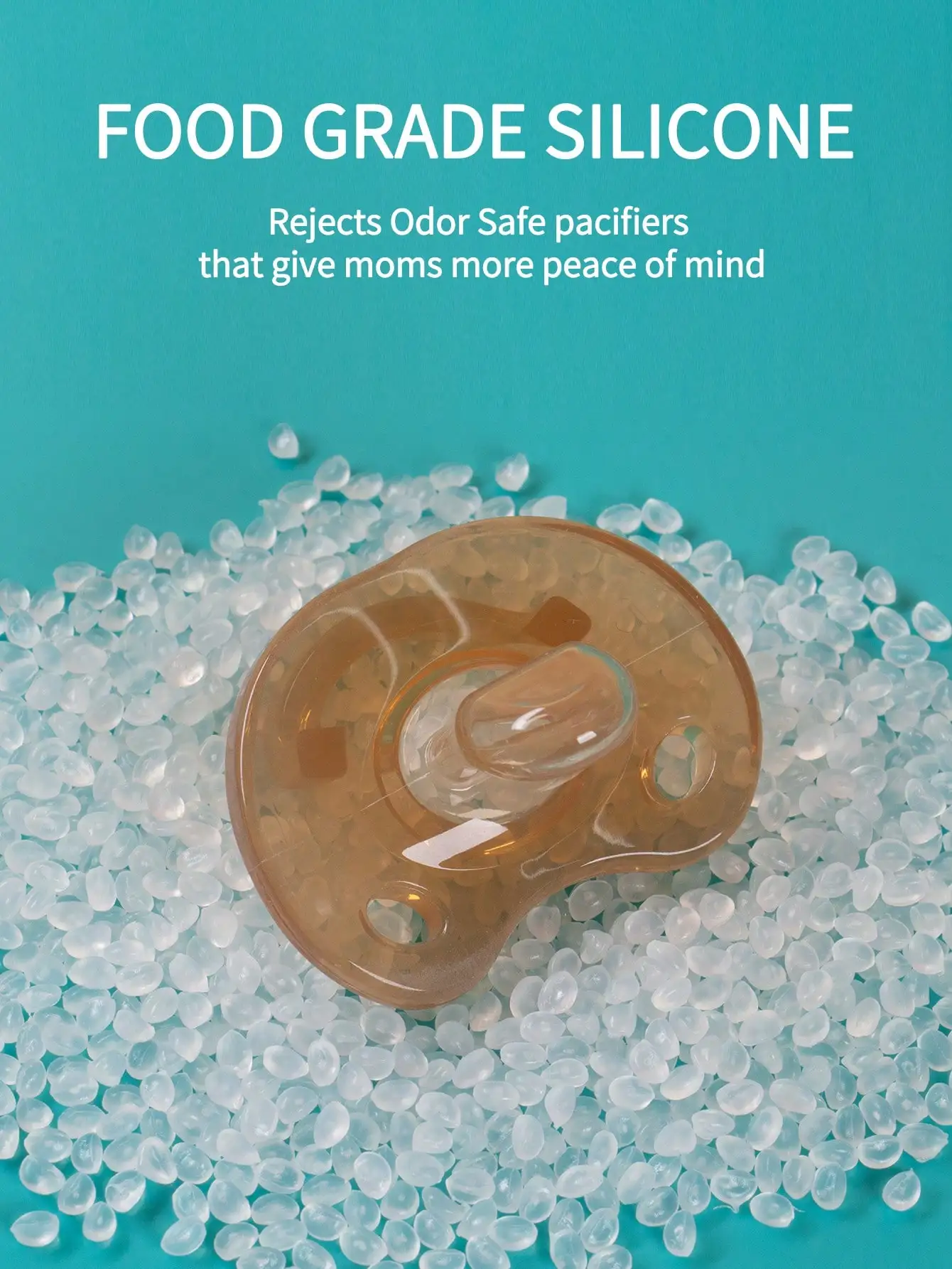 1 Pcs Baby Pacifier For Soothing Nighttime Sleep Flat Soft Breathable Design Baby Reborn Silicone For Baby Accessories Newborn